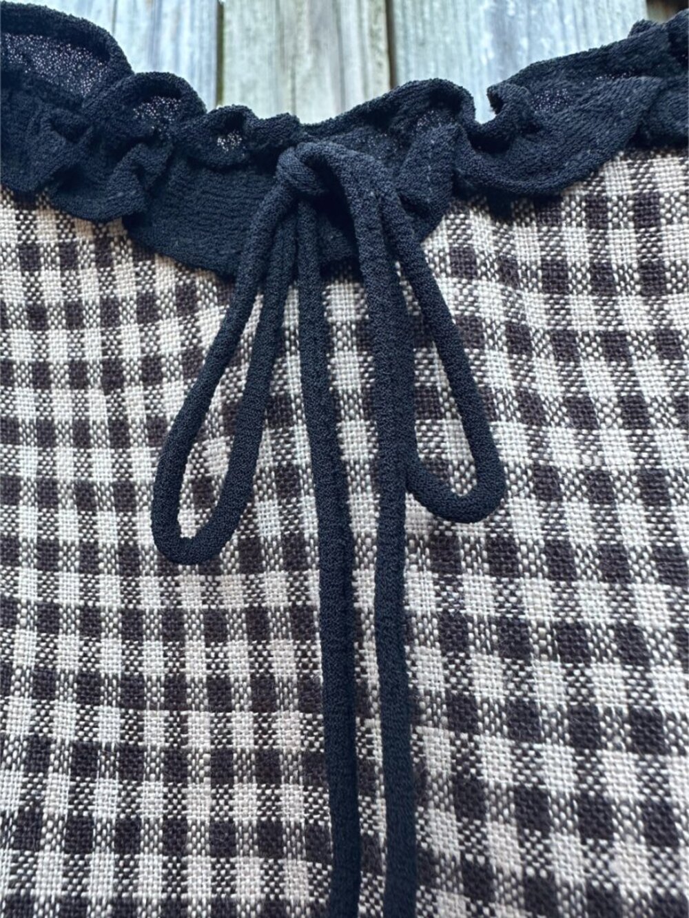 Reformation Skylar Linen Top Braun Brown Gingham Cami Tank 8 - Picture 3 of 8
